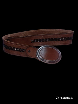 Brown leather belt used 105cm