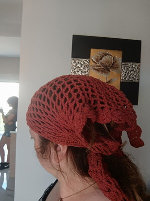 Handmade knitted bandana new, cotton yarn