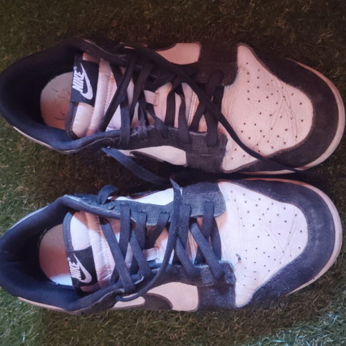 Nike Dunk Low Panda sneakers, size 45.5, black and white