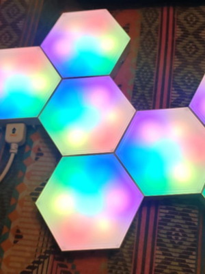 Χεξαγωνικά gaming LED πάνελ RGB 8 τεμ έξυπνος φωτισμός καινούργια
