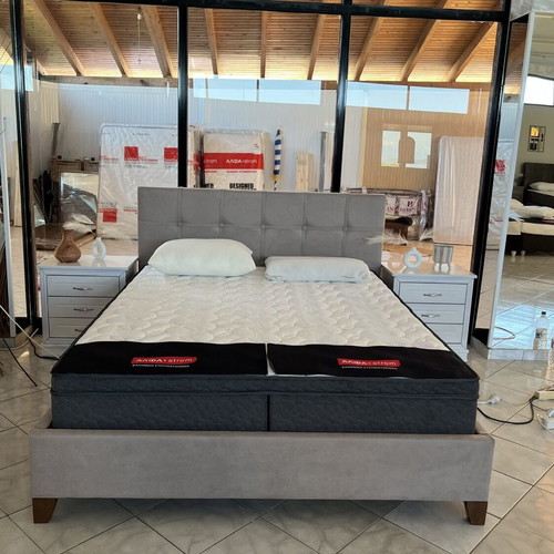 Astra fabric bed with mattress 160x200 cm new