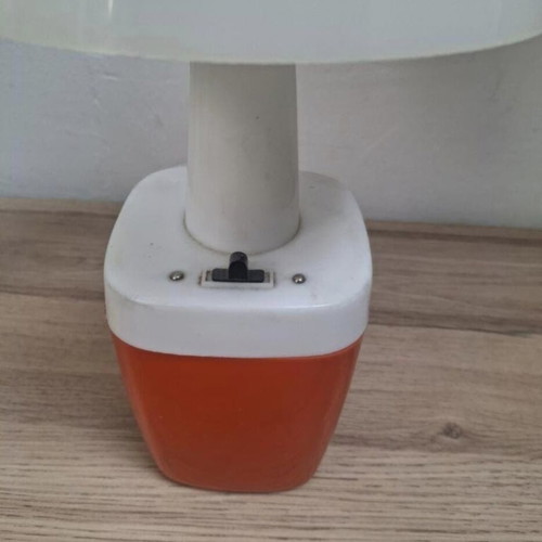 Vintage orange camping lamp