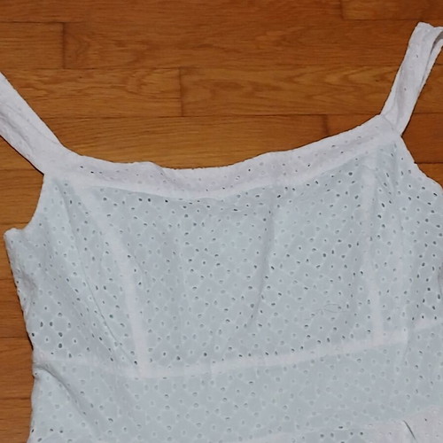 Anna Riska white midi dress broderie anglaise size medium like new