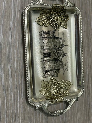 Silver-plated vintage tray 22