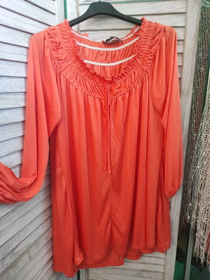 Jersey blouse plus size orange, like new