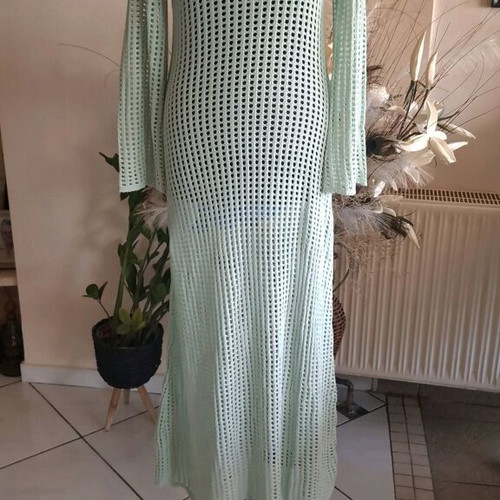 Petal +pup knitted maxi beach dress new, green