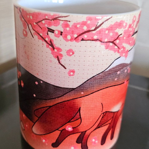 Mug Japan foxes design new