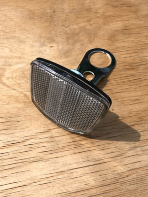 Front Bicycle Reflector Silver with Handlebar Mount new