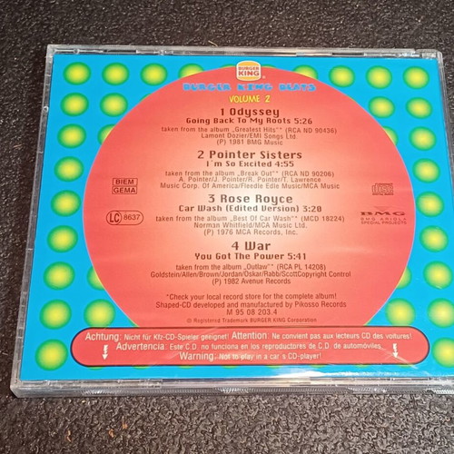 Collectible Shape CD Burger King Beats Volume 2 used, R&B / Soul