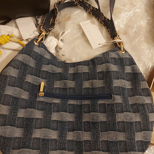 David Jones Sac épaule shoulder bag new, denim woven design