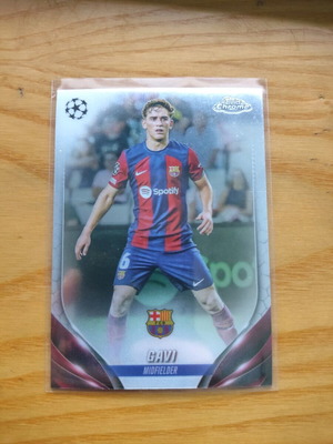 Topps Chrome Barcelona Gavi card new with sleeve and top loader