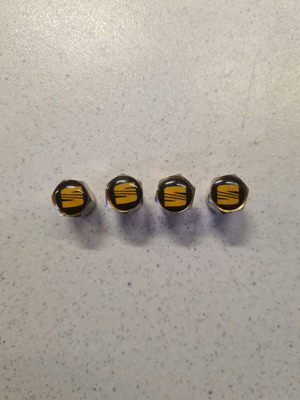 Seat wheel caps used, metal, set of 4
