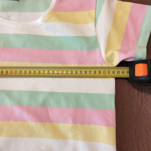 Summer T-shirt with colorful stripes