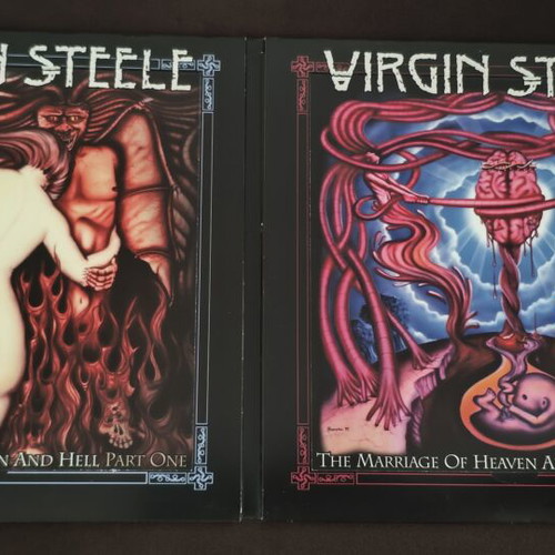 Virgin Steele The Marriage Of Heaven And Hell Part One & Two Vinyl signed limited edition