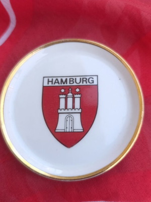 ISSA Hamburg 1976 porcelain memorabilia plates, Schwarzenhammer Porzellan