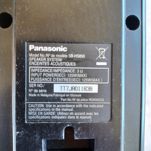 Panasonic SA PT850 Surround Sound 5.1 Home Cinema System Like New