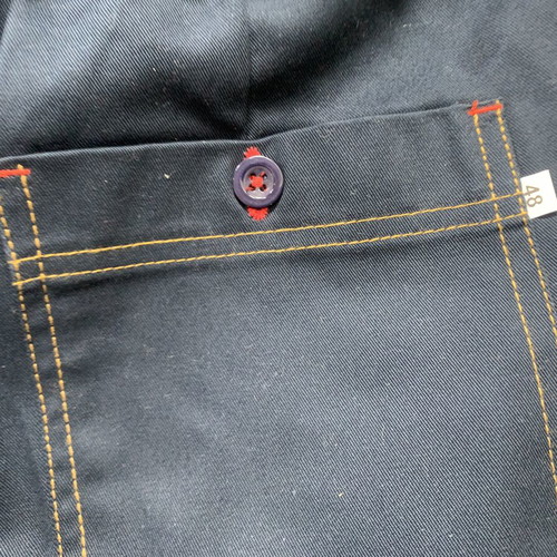 B-Wolf Safety Work Pants, Dark Blue, Size L, 100% Cotton, New
