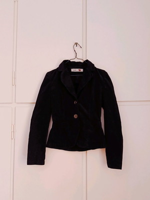Corduroy jacket with buttons black like new