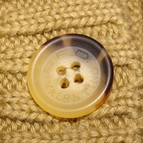 Valentino knitted cotton cardigan like new, beige, size S