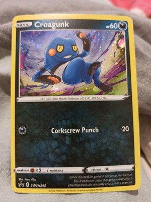 Croagunk cosmos holo swsh245 black star promo near mint