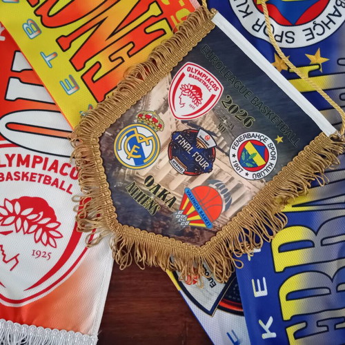 Olympiacos Basketball Final4 2026 Scarf and Banner Set new