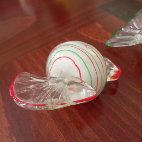 Decorative candy-shaped paperweights made of blown glass used
