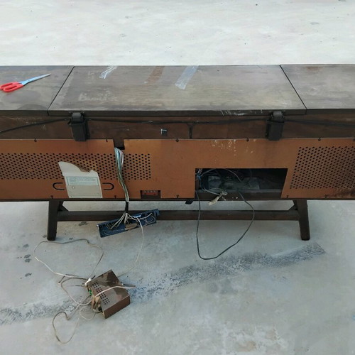 Mid Century Modern Stereo Console Record Player General Electric like new