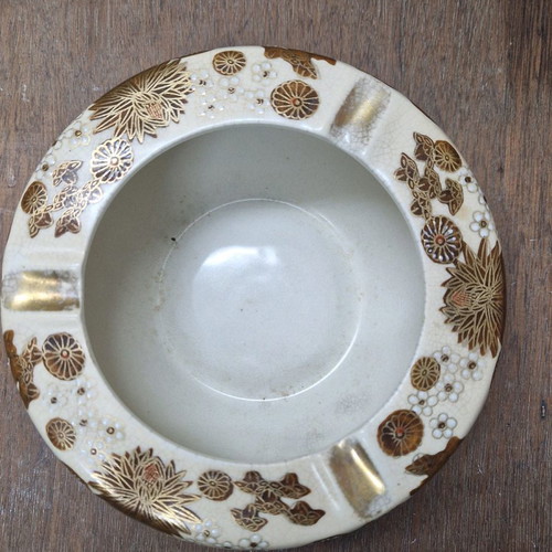 Satsuma ashtray used, Japanese