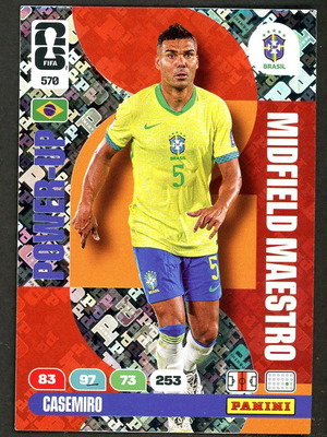 2026 Panini World Cup Adrenalyn XL #570 Casemiro Power Up σαν καινούργιο πακέτο