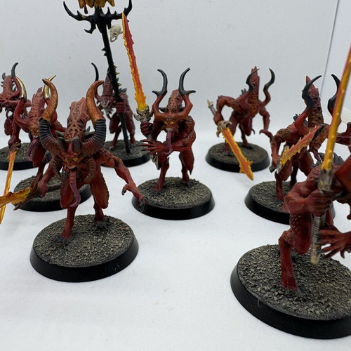 Warhammer Daemons of Khorne Bloodletters Squad like new