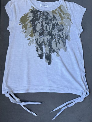 Aggressive women's t-shirt like new, white and gray, size M