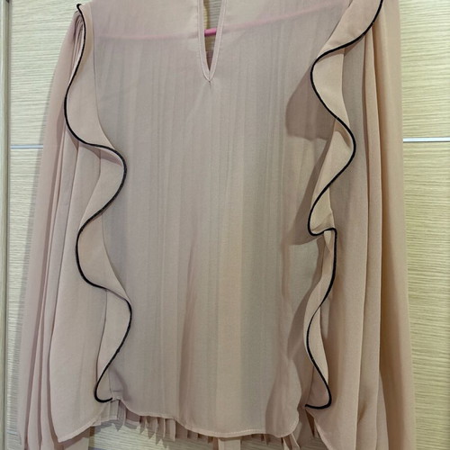 Zara semi-transparent blouse S like new, beige pink