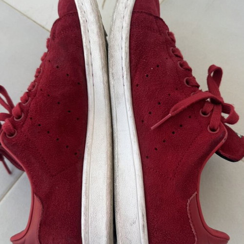 Adidas Stan Smith sneakers size 39.5, like new, red suede