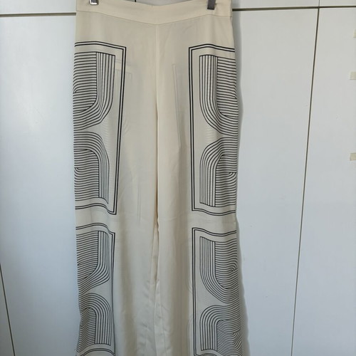Satin pants H&M like new, black and white, size S