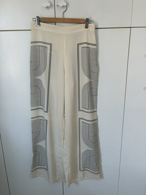Satin pants H&M like new, black and white, size S