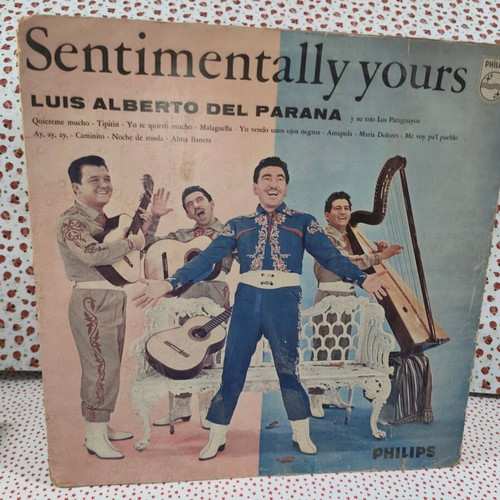 Luis Alberto Del Parana y su Trio Los Paraguayos Sentimentally Yours vinyl record used, Latin