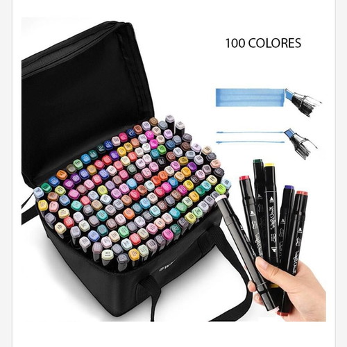 Double-sided markers new, pack of 204 pieces
