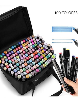 Double-sided markers new, pack of 204 pieces