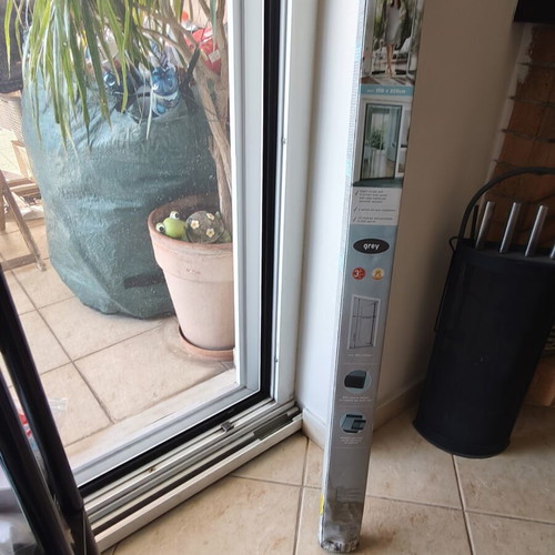 Door screen new with strips and adhesive base