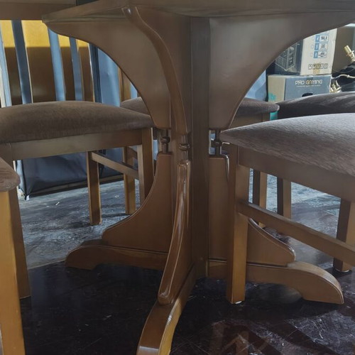 Dining table with 6 chairs used, solid wood