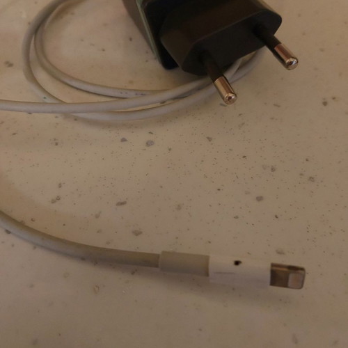 iPhone charger used
