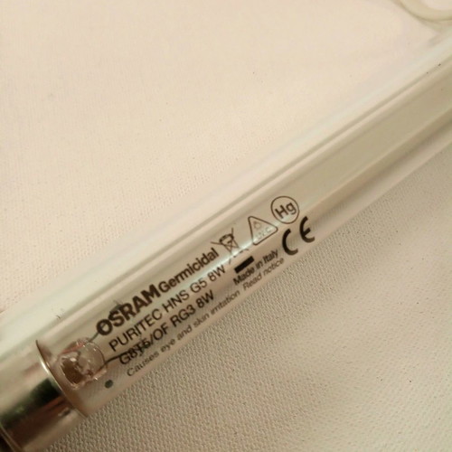 Osram Germicidal Puritec HNS G5 8W UV-C 30cm lamp unused with installation kit