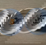  Πακέτο 2 πήλινα μπολ για τροφή σκύλου,γάτας