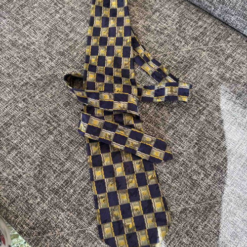 Rico Sangeur vintage premium silk tie like new, blue and yellow
