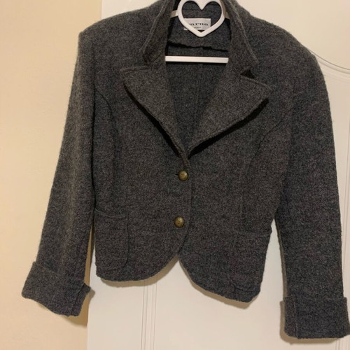 Jacket virgin wool 100% short anthracite new size M