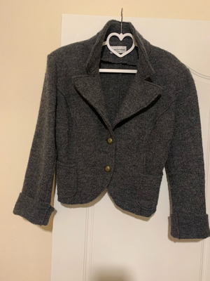 Jacket virgin wool 100% short anthracite new size M