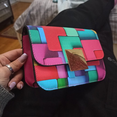 Small Shein bag new, crossbody with gold and plastic chain