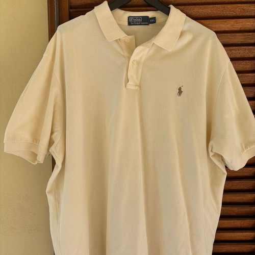 Polo Ralph Lauren men's polo shirt XXL used, cream cotton