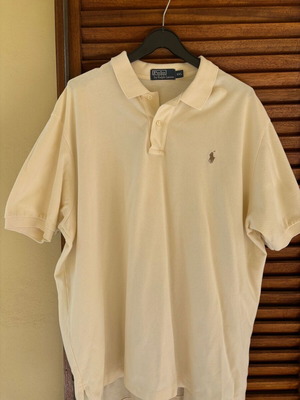 Polo Ralph Lauren men's polo shirt XXL used, cream cotton
