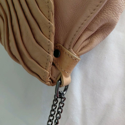 Zara leather shoulder bag like new, beige